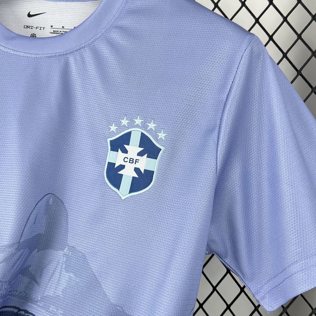 Brazil X Cristo Redentor Special Edition Soccer Jersey 2025-2026 - Gray