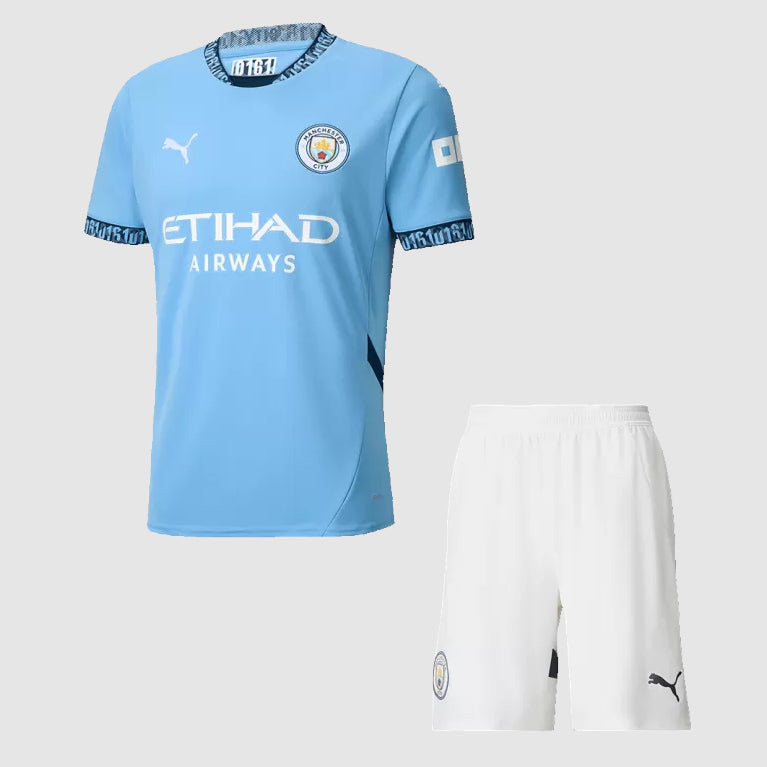 Man City Erling Haaland 9 Kids Home Soccer Jersey 2024/25