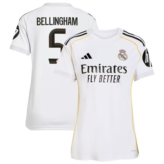 Real Madrid Jude Bellingham 5 Women's Home Soccer Jersey 2025-2026