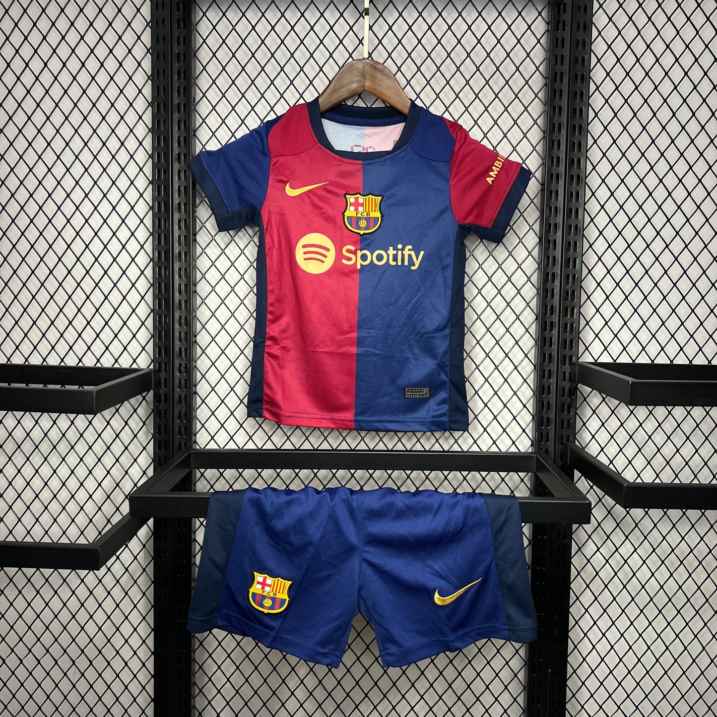 FC Barcelona Robert Lewandowski 9 Kids Home Soccer Jersey 2024/25