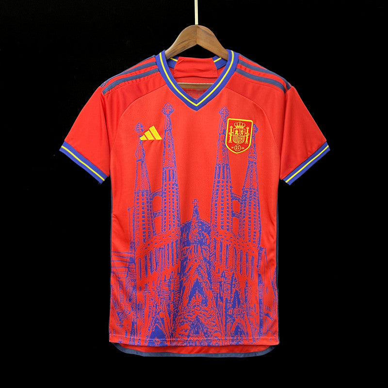 Spain Sagrada Família Special Edition Soccer Jersey 2023/24