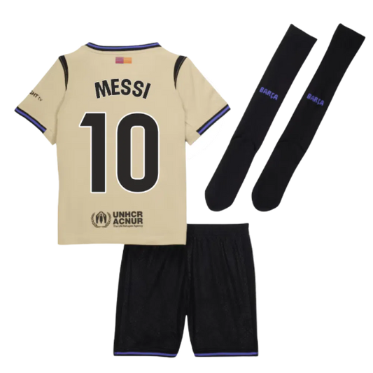 FC Barcelona Lionel Messi 10 Kids Away Soccer Jersey 2025-2026