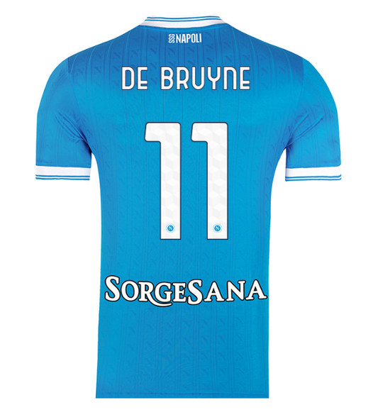 Naples Kevin De Bruyne 11 Home Soccer Jersey 2025-2026
