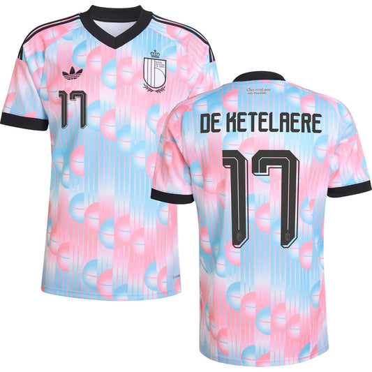 Belgium Charles De Ketelaere 17 Away Soccer Jersey World Cup 2026