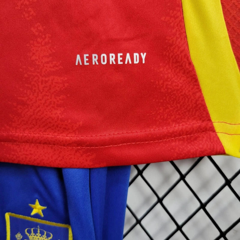 Spain Pedri 21 Kids Home Soccer Jersey Euro 2024