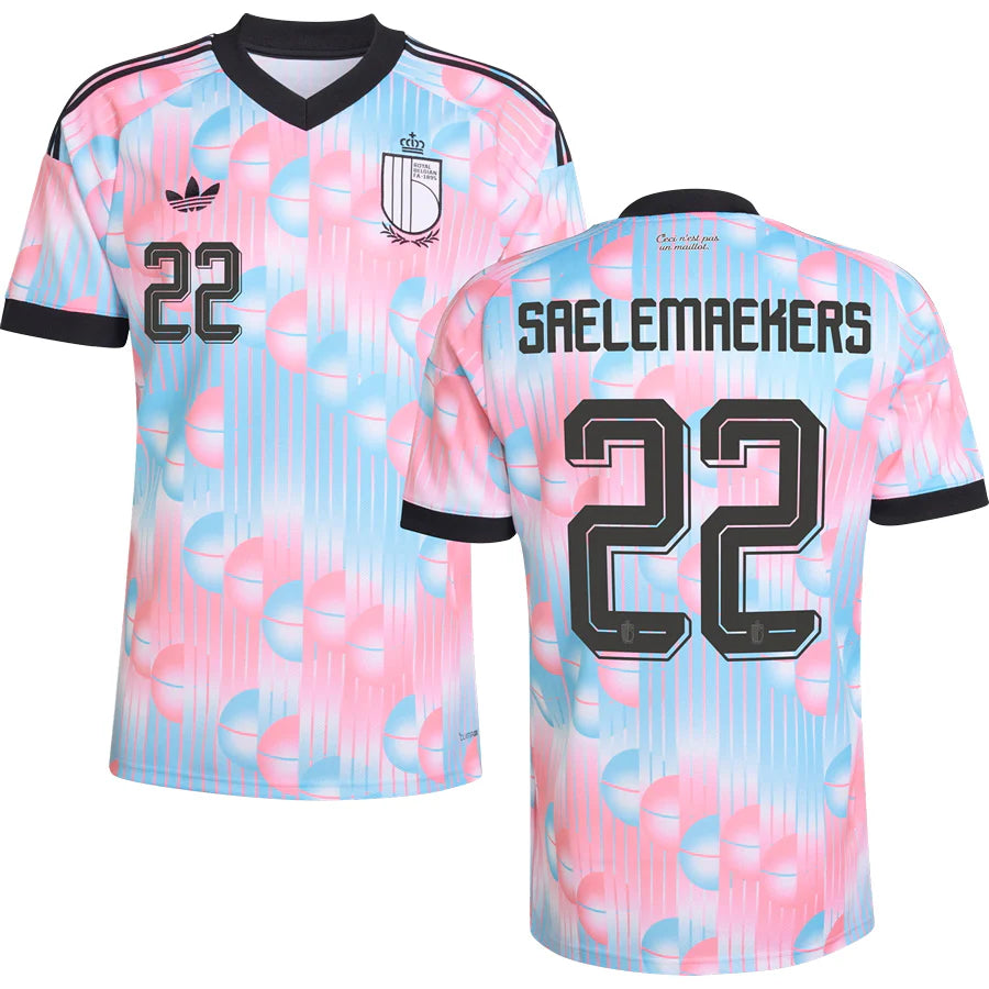 Belgium Alexis Saelemaekers 22 Away Soccer Jersey World Cup 2026
