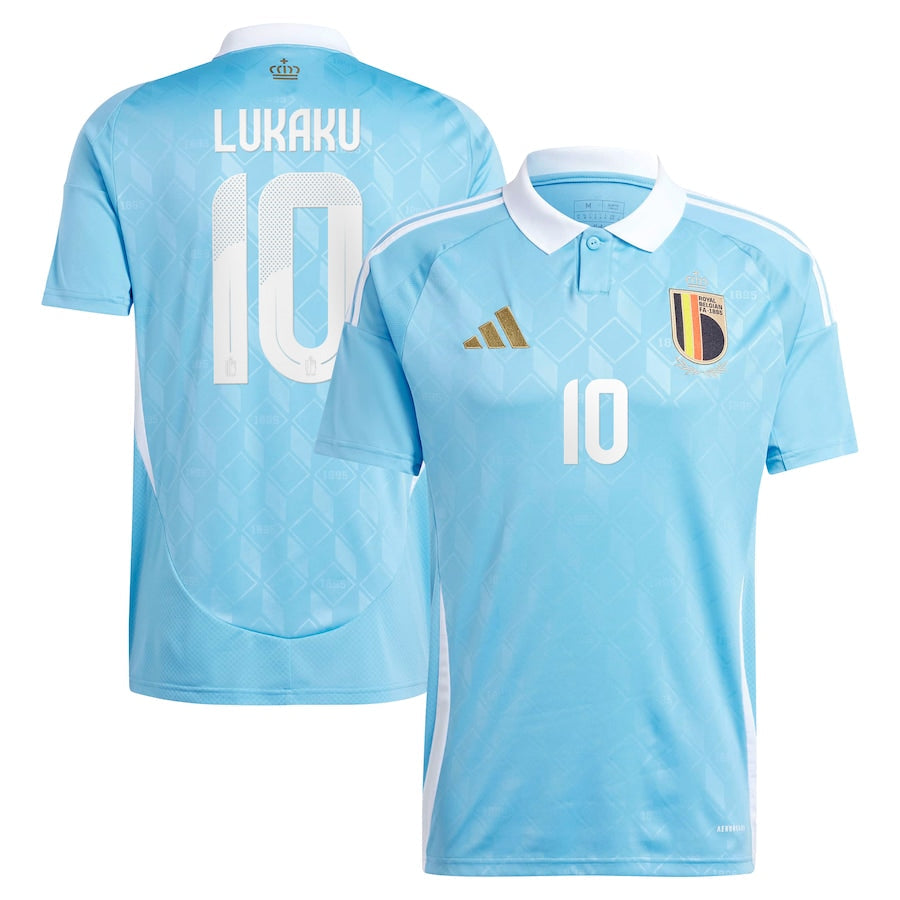 Belgium Romelu Lukaku 10 Away Soccer Jersey UEFA Euro 2024