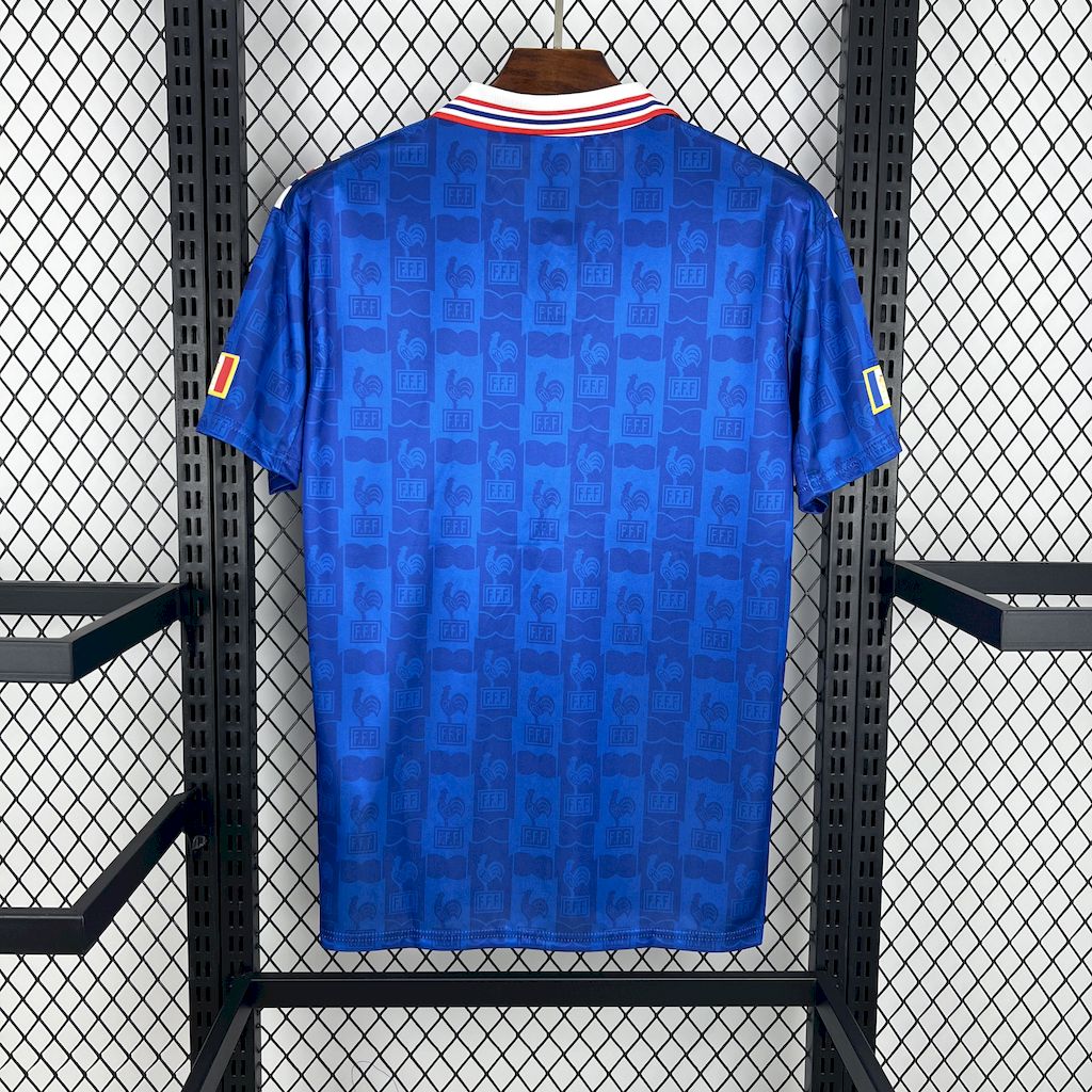 France Home Retro Soccer Jersey UEFA Euro 1996