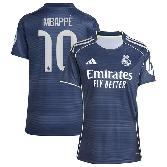 Real Madrid Kylian Mbappé 10 Women's Away Soccer Jersey 2025-2026