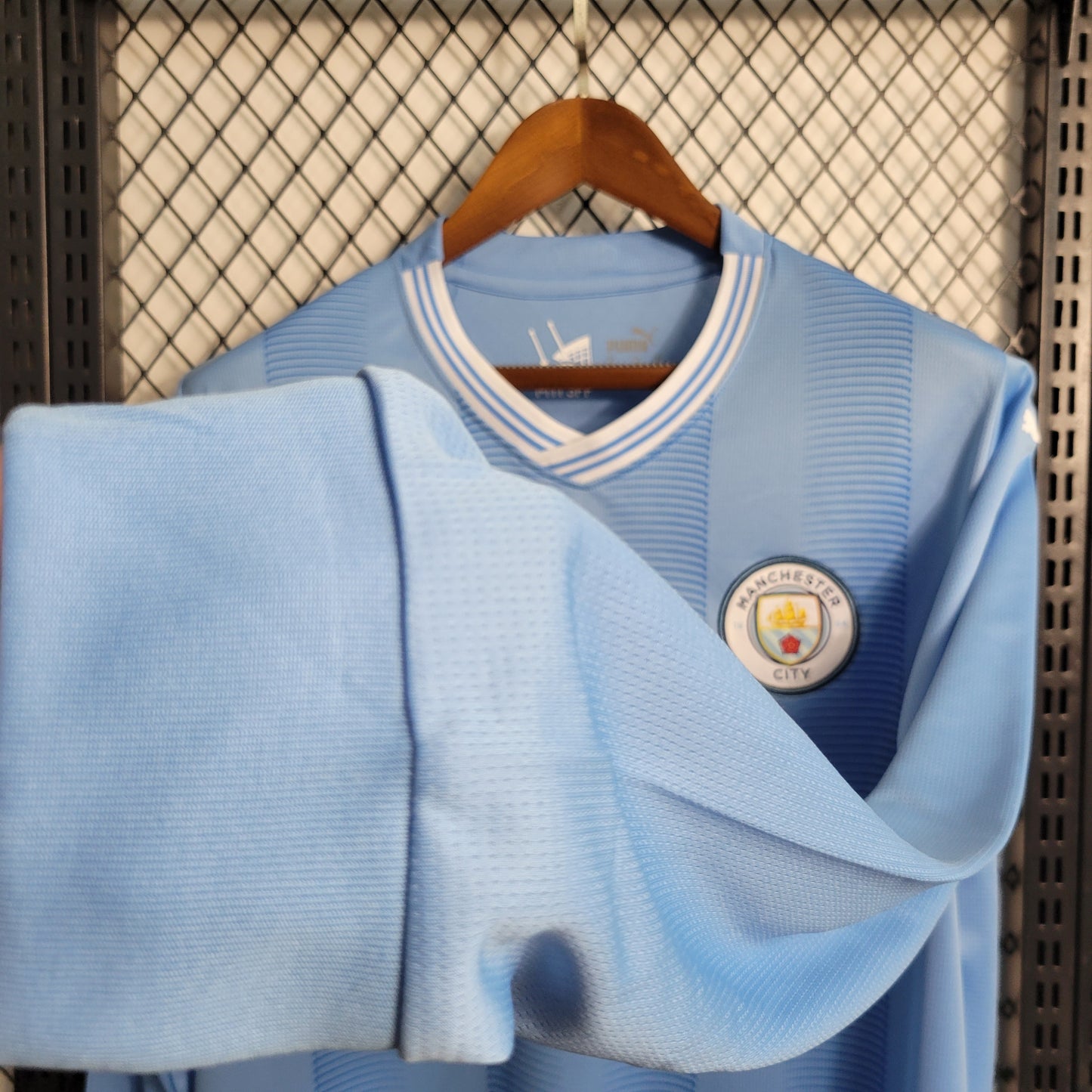 Man City Erling Haaland 9 Long Sleeve Home Soccer Jersey 2023/24