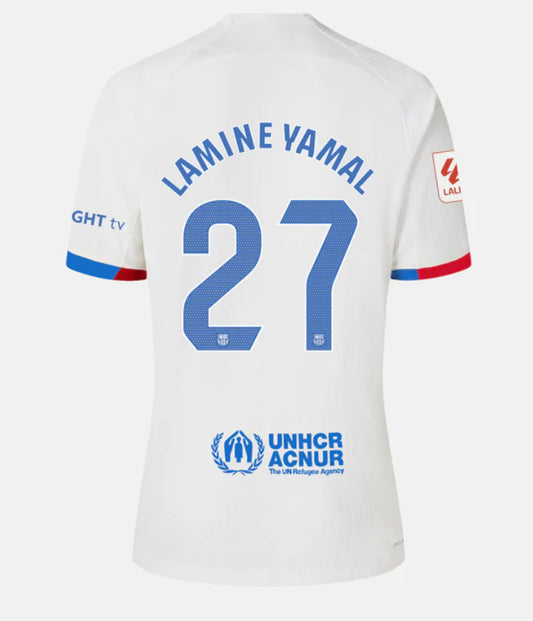 FC Barcelona Lamine Yamal 27 Away Soccer Jersey 2023/24