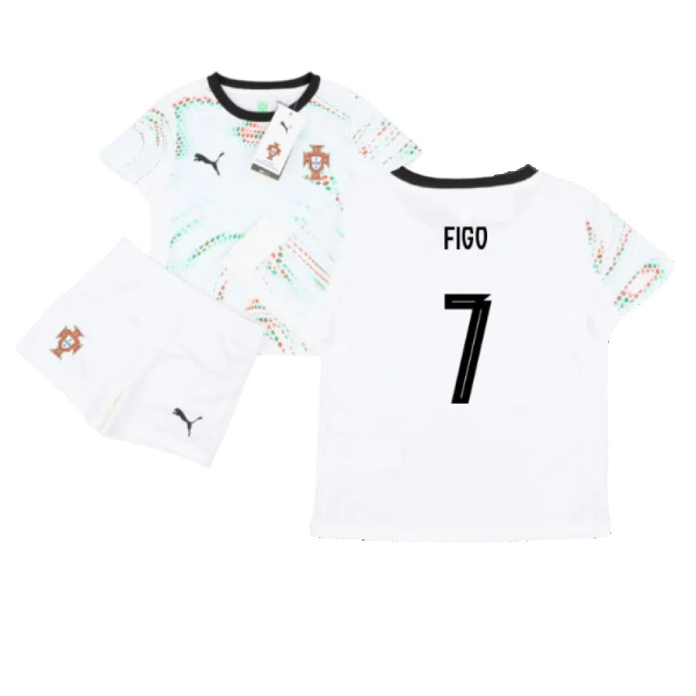 Portugal Luís Figo 7 Away Soccer Jersey Kids Kit 2025-2026