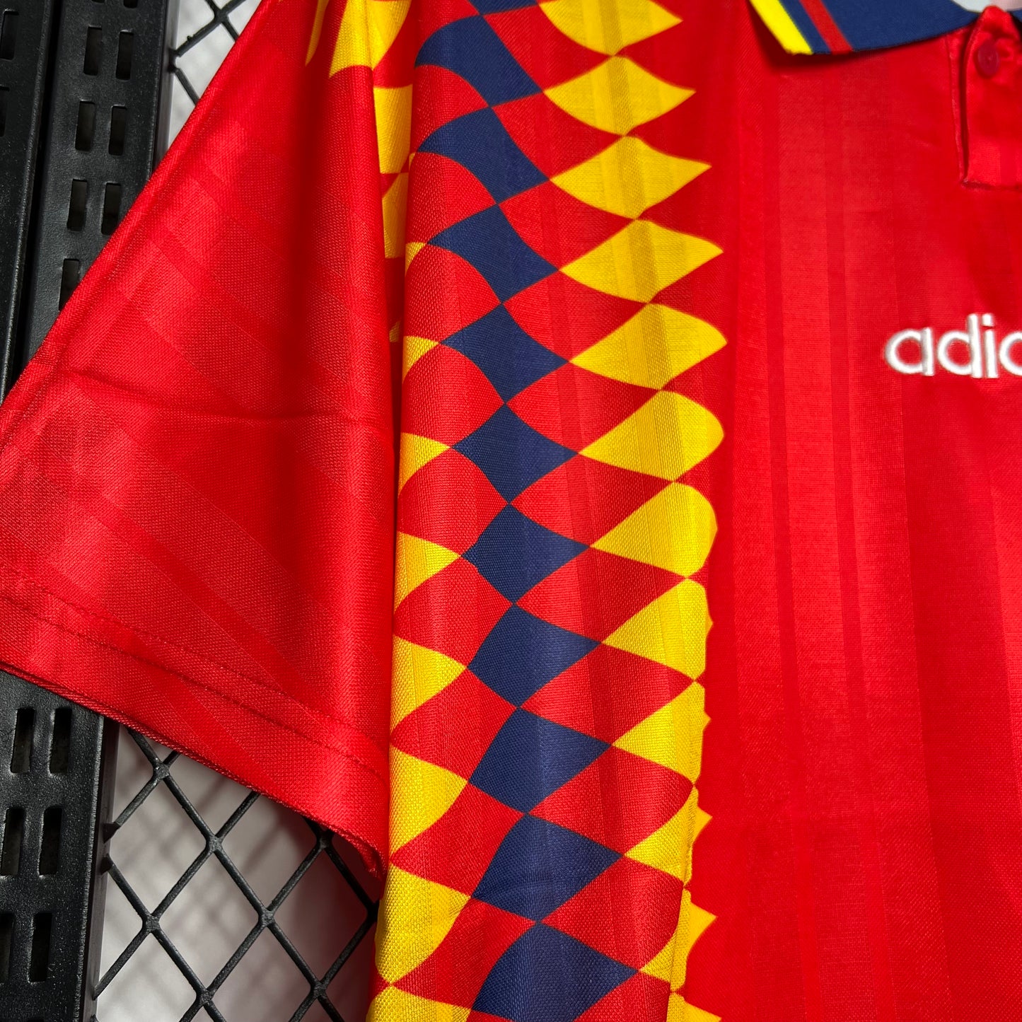 Spain Retro Home Soccer Jersey World Cup 1994
