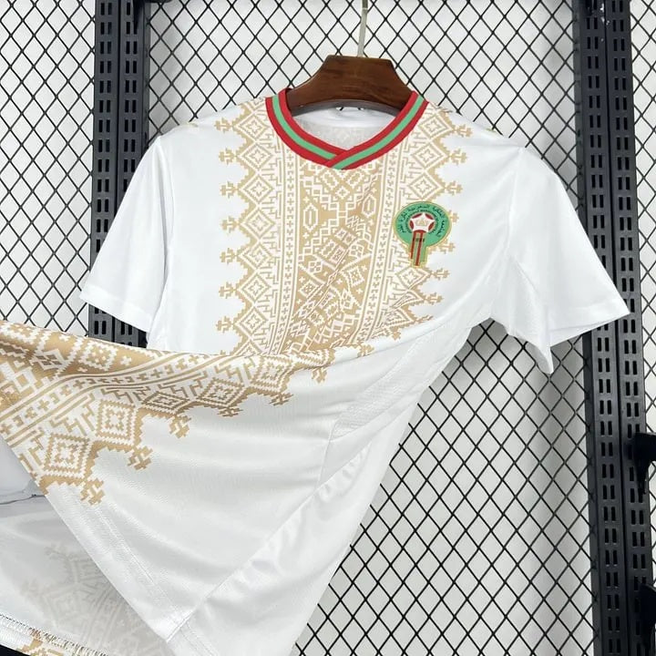 Morocco Noussair Mazraoui 3 Away Soccer Jersey World Cup 2026