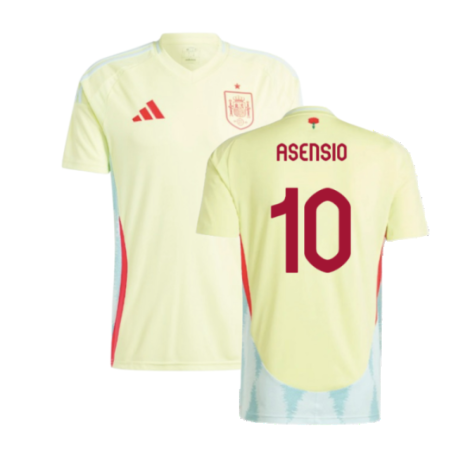 Spain Marco Asensio 10 Away Soccer Jersey Euro 2024