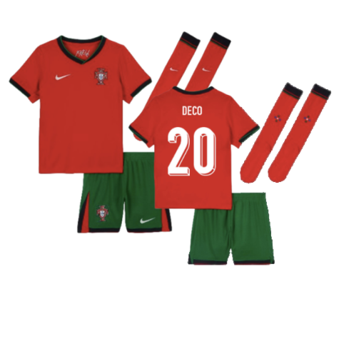 Portugal Deco 20 Kids Home Soccer Jersey Euro 2024