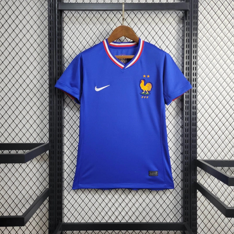 Women's France Kylian Mbappé 10 Home Soccer Jersey Euro 2024