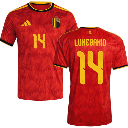 Belgium Dodi Lukebakio 14 Home Soccer Jersey World Cup 2026