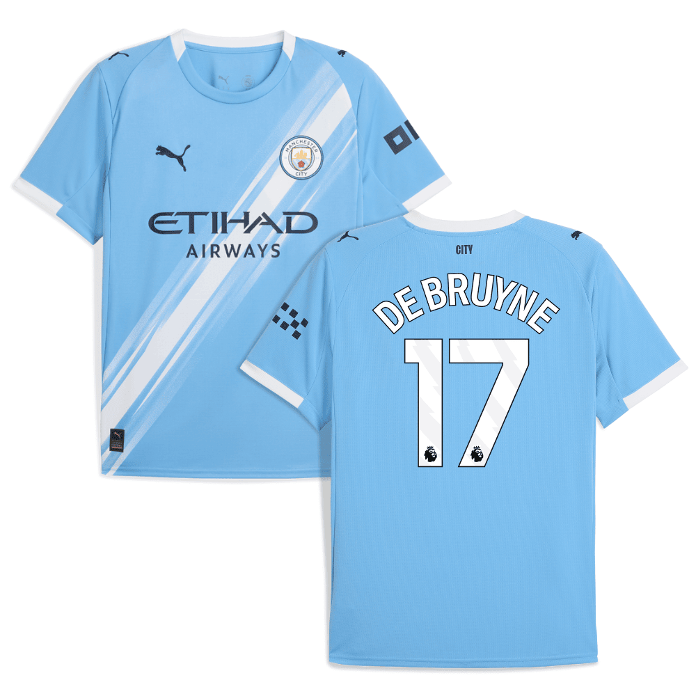 Manchester City Kevin De Bruyne 17 Home Soccer Jersey 2025-2026