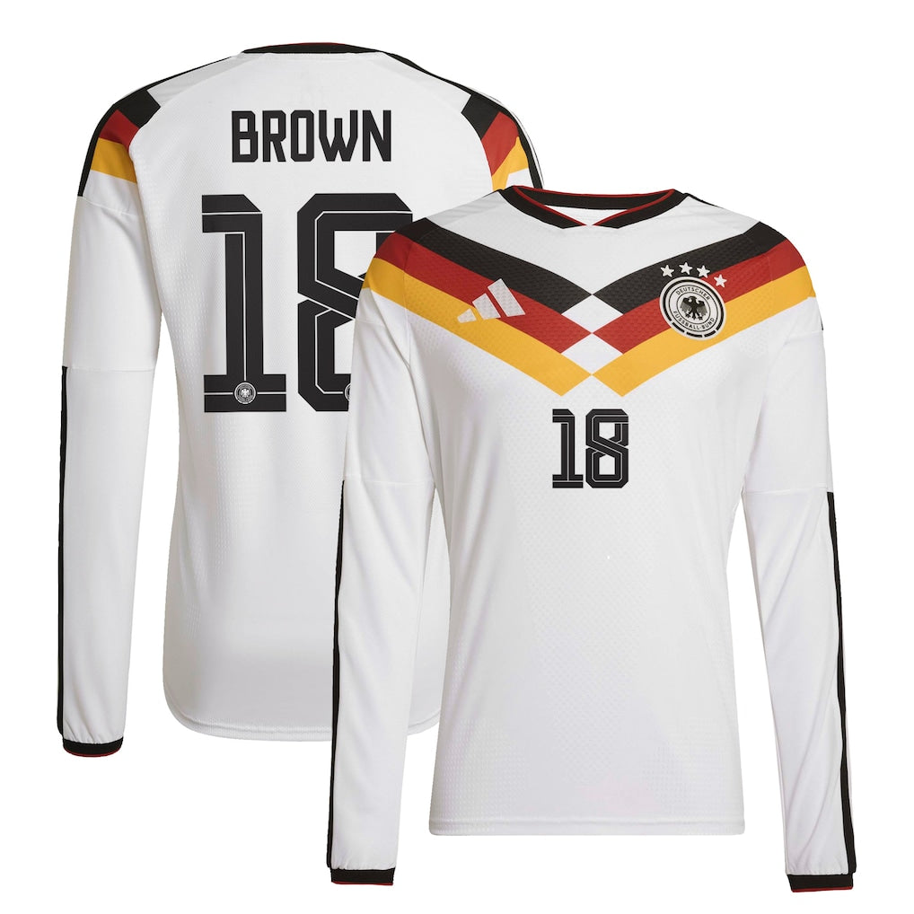 Germany Nathaniel Brown 18 Long Sleeve Home Soccer Jersey World Cup 2026