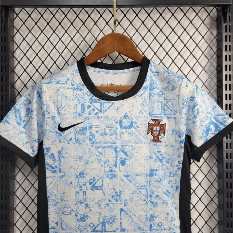 Portugal Ruben Neves 18 Kids Away Soccer Jersey Euro 2024