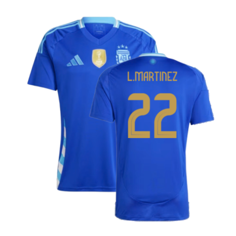 Argentina Lautaro Martínez 22 Away Soccer Jersey 2024/25