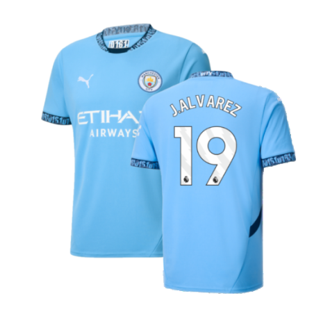 Manchester City Julián Álvarez 19 Home Soccer Jersey 2024/25
