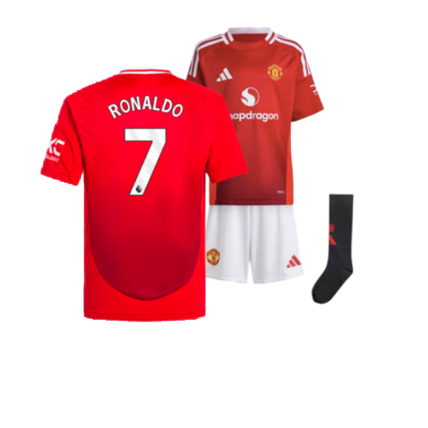 Manchester United Cristiano Ronaldo 7 Home Kids Soccer Jersey 2024/25