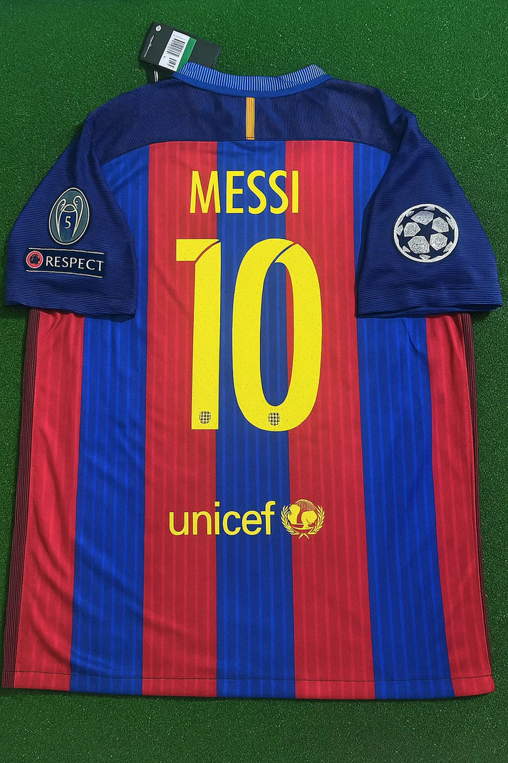 FC Barcelona Lionel Messi 10 Home Retro Soccer Jersey 2016-2017