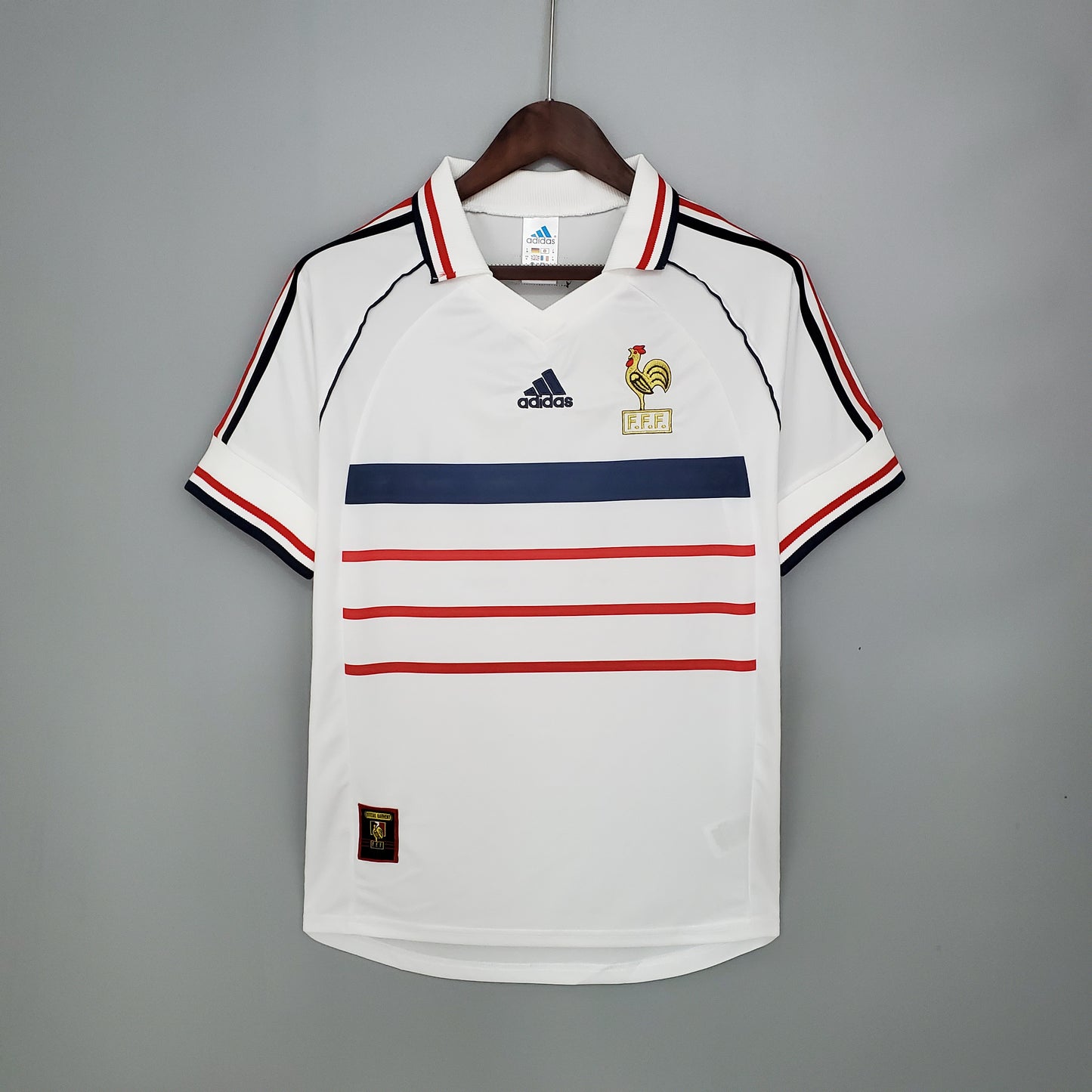 France Zinedine Zidane 10 Away Retro Soccer Jersey World Cup 1998
