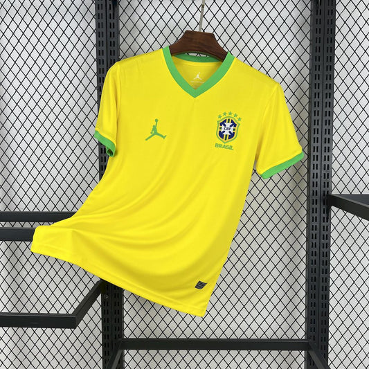Brazil X AJ Special Edition Soccer Jersey 2025-2026 - Yellow