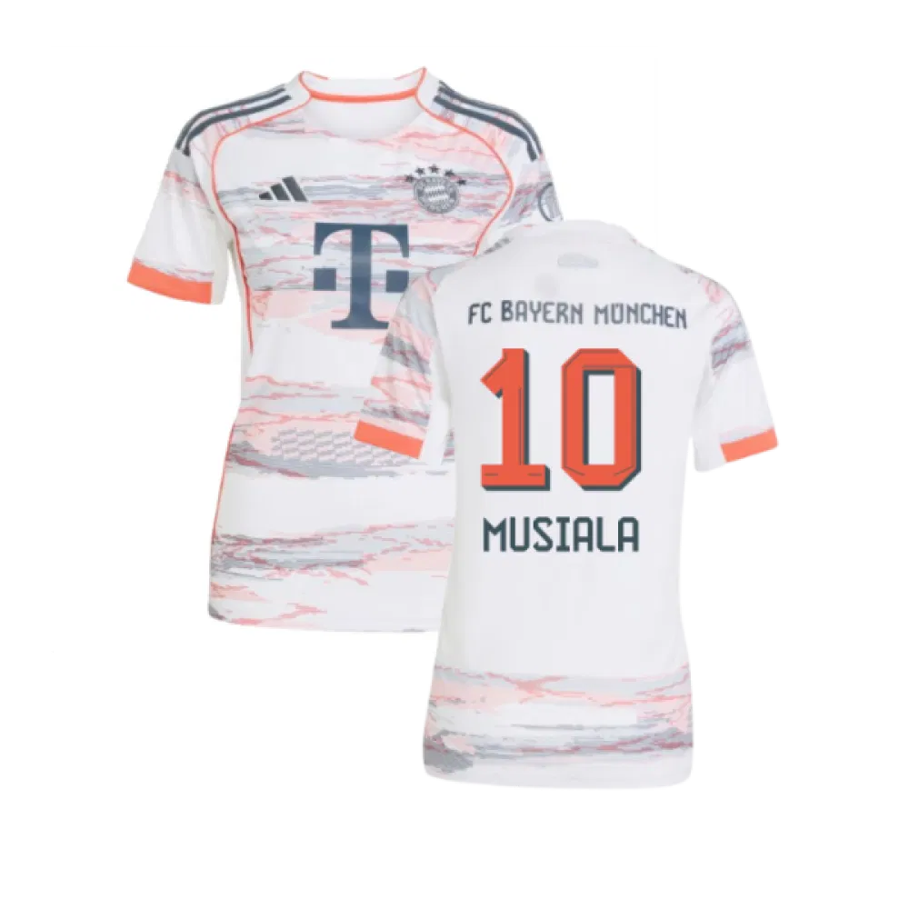 Bayern Munich Jamal Musiala 10 Women's Away Soccer Jersey 2025-2026