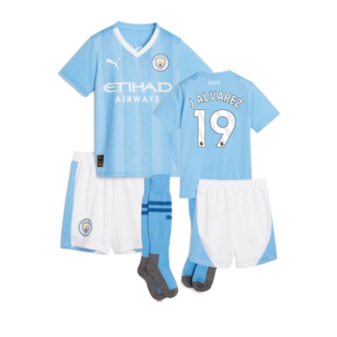 Man City Julián Álvarez 19 Kids Home Soccer Jersey 2023/24