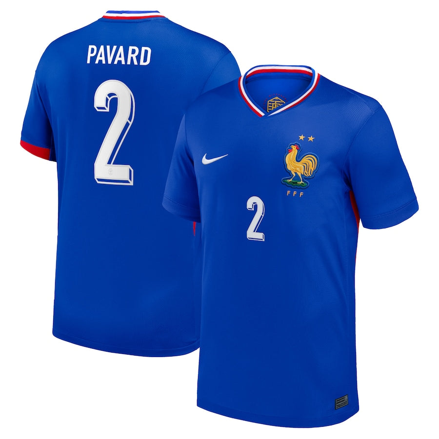France Benjamin Pavard 2 Home Soccer Jersey Euro 2024