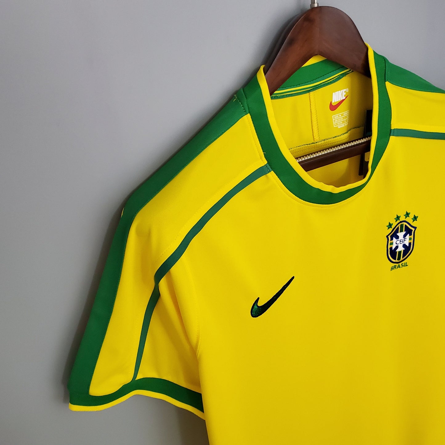 Brazil Ronaldinho 11 Home Retro Soccer Jersey World Cup 1998