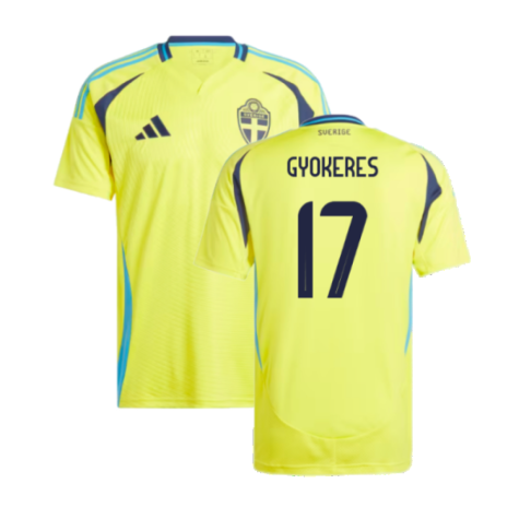 Sweden Viktor Gyokeres 17 Home Soccer Jersey 2024/25