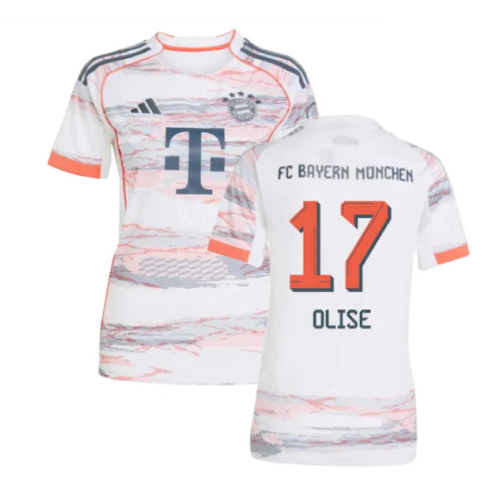 Bayern Munich Michael Olise 17 Women's Away Soccer Jersey 2025-2026