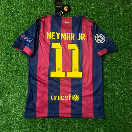 FC Barcelona Neymar JR 11 Retro Home Soccer Jersey 2014-2015