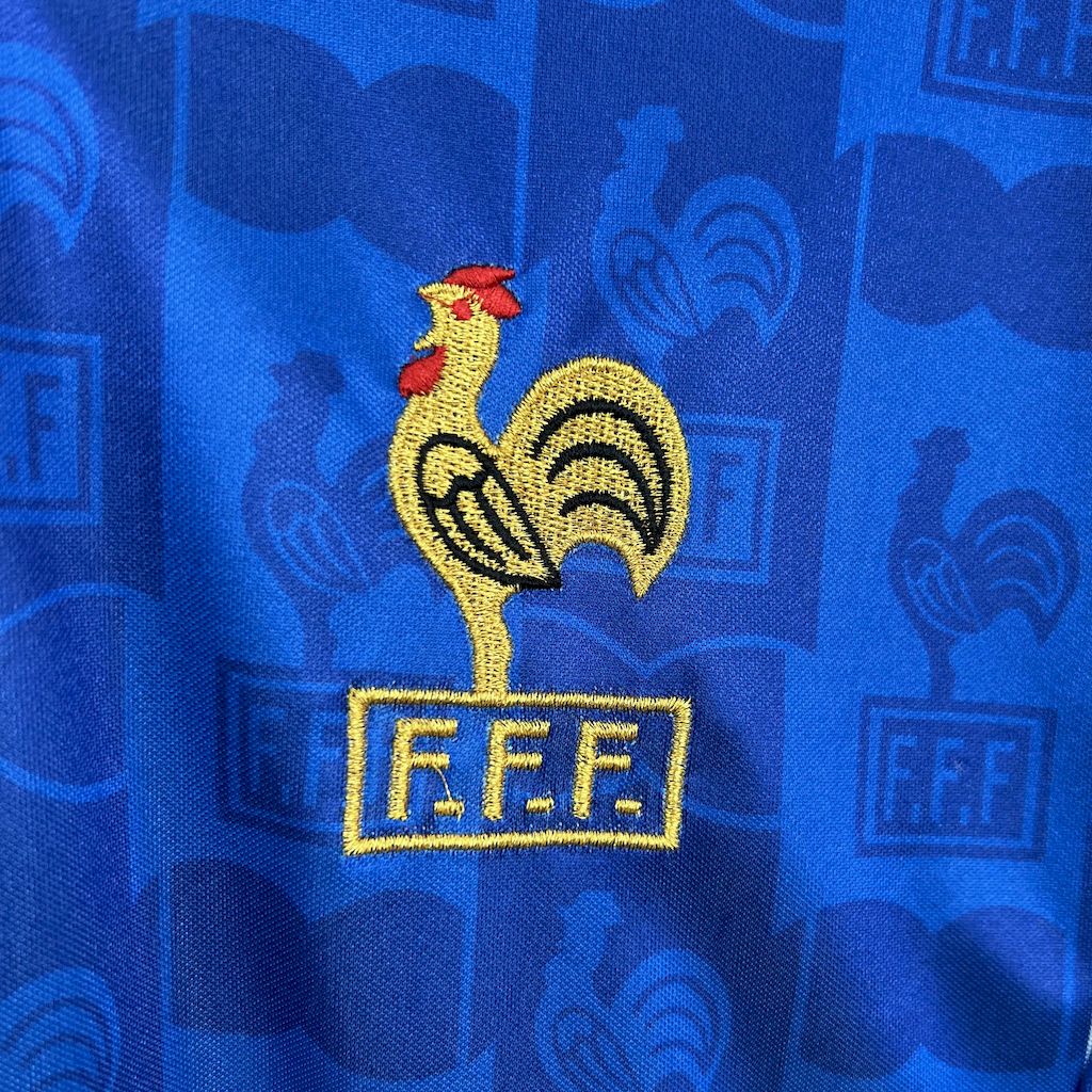 France Home Retro Soccer Jersey UEFA Euro 1996