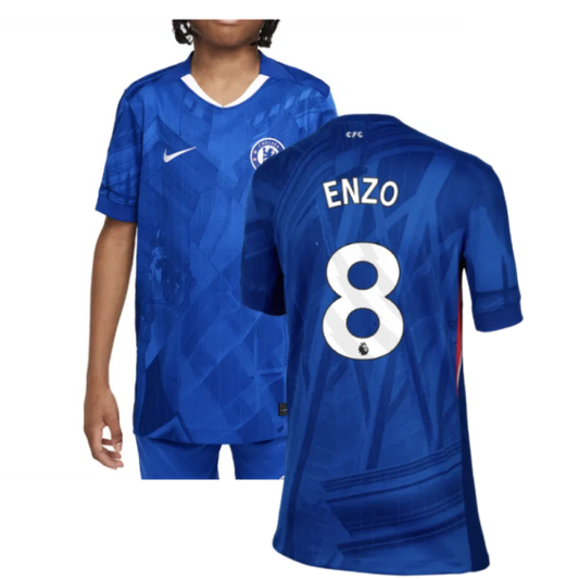 Chelsea Enzo Fernandez 8 Kids Home Soccer Jersey 2025-2026