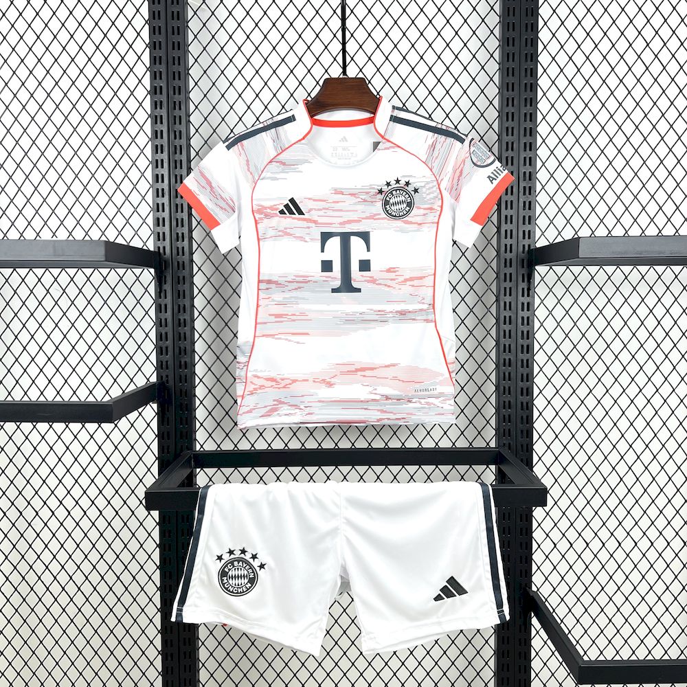 Bayern Munich Luis Diaz 14 Kids Away Soccer Jersey 2025-2026