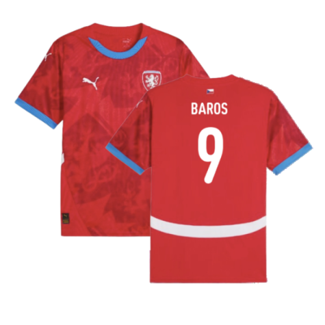 Czech Republic Milan Baros 9 Home Soccer Jersey Euro 2024