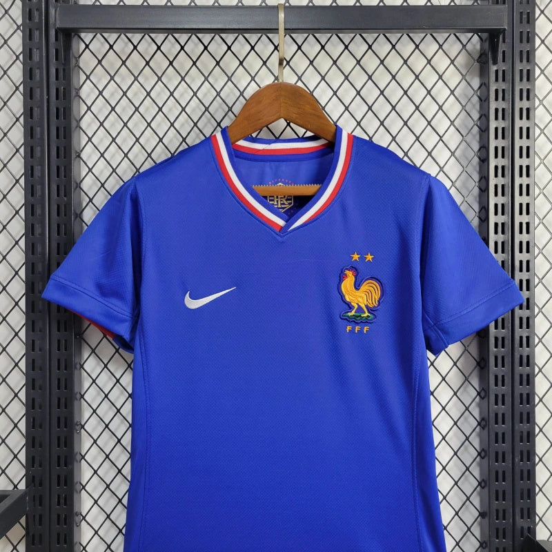 Women's France Kylian Mbappé 10 Home Soccer Jersey Euro 2024