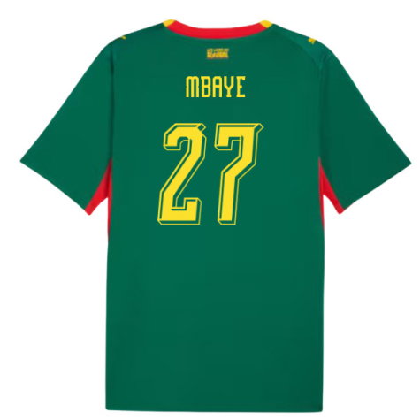 Senegal Ibrahim Mbaye 27 Away Soccer Jersey World Cup 2026