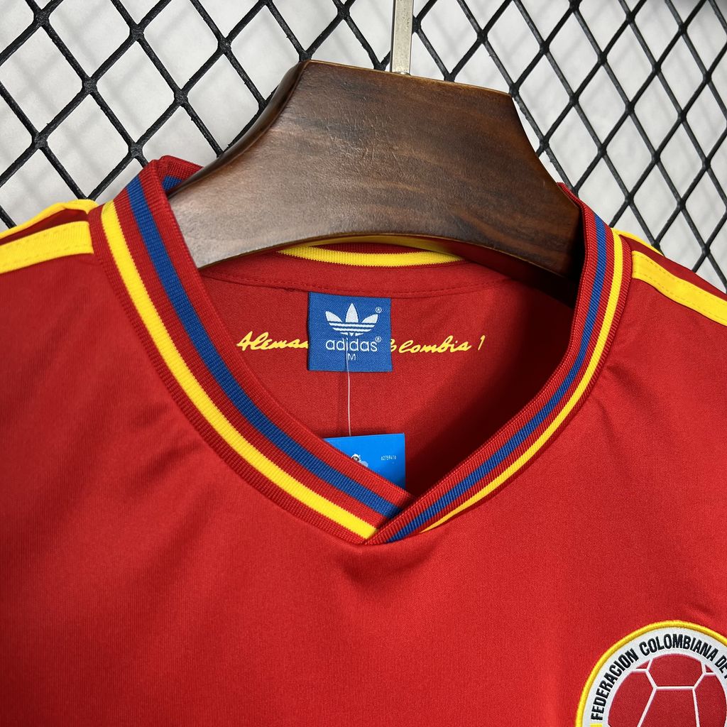 Colombia Retro Away Soccer Jersey World Cup 1990