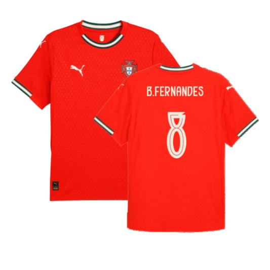 Portugal Bruno Fernandes 8 Home Soccer Jersey 2025/26