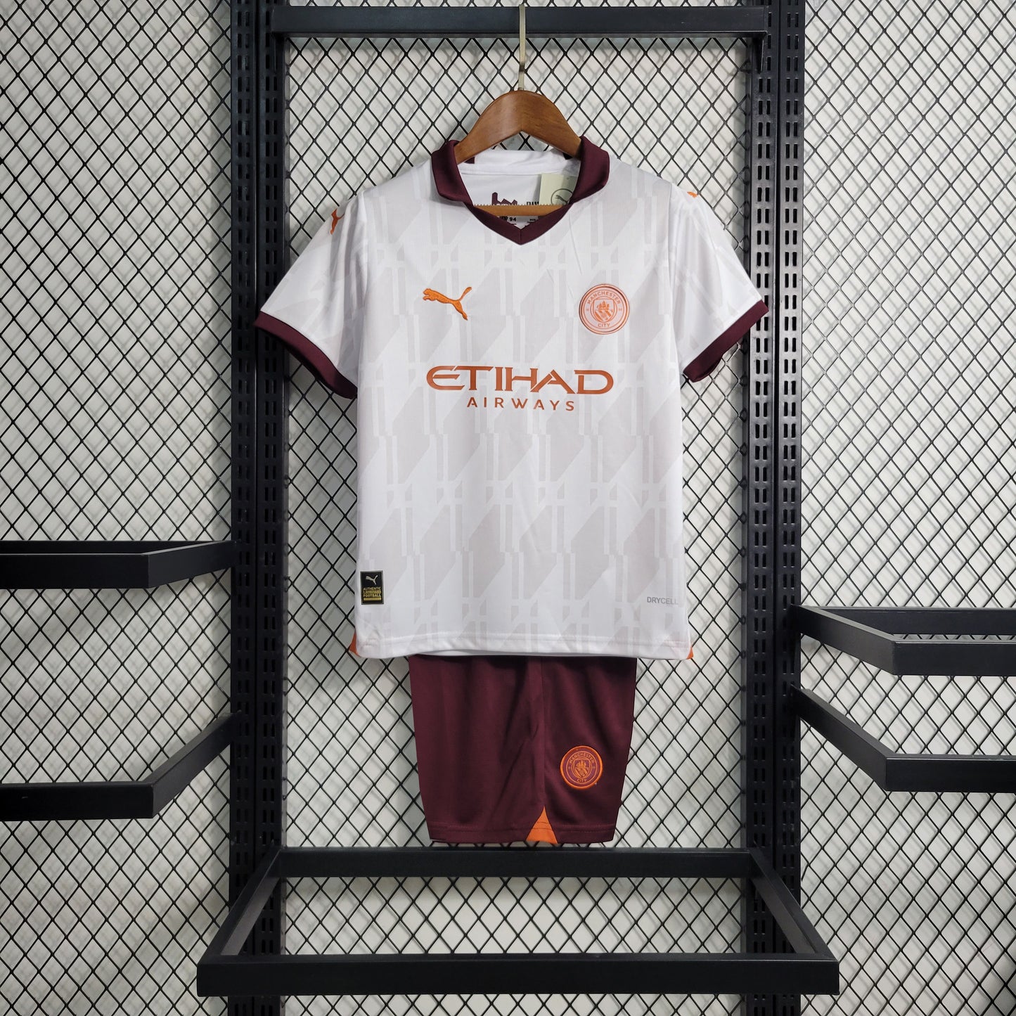 Man City Kevin De Bruyne 17 Kids Away Soccer Jersey 2023/24