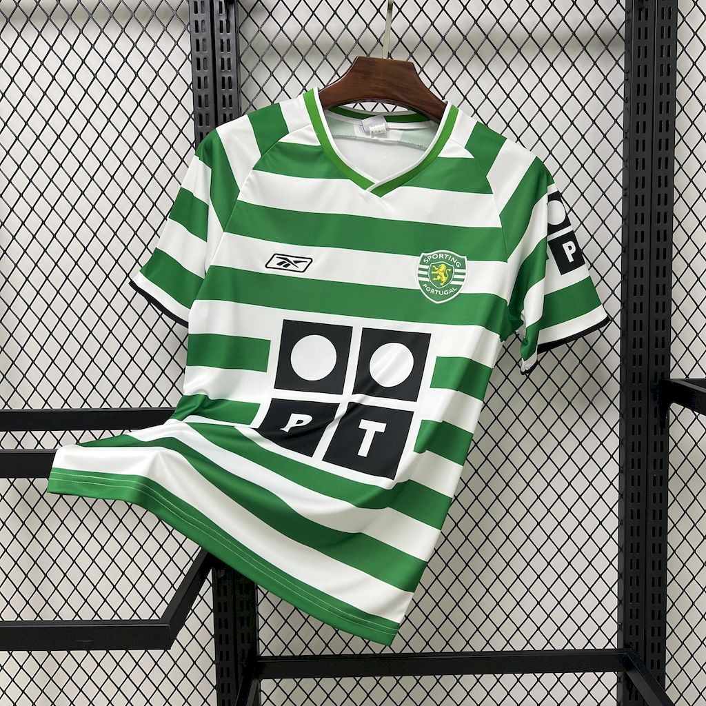 Sporting Lissabon CP Cristiano Ronaldo 28 Retro Home Soccer Jersey 2003-2004