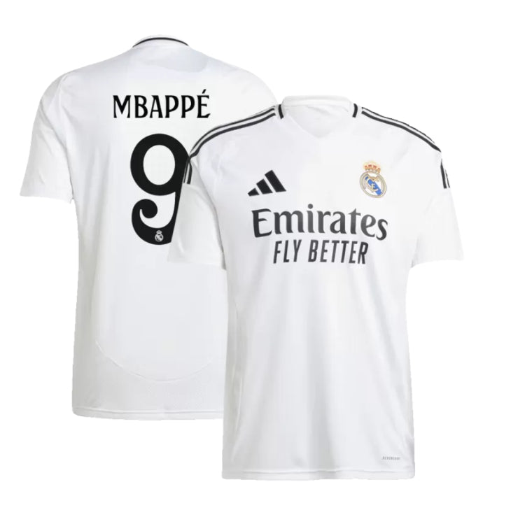 Real Madrid Kylian Mbappé 9 Home Soccer Jersey 2024/25