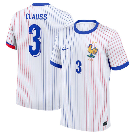 France Jonathan Clauss 3 Away Soccer Jersey Euro 2024